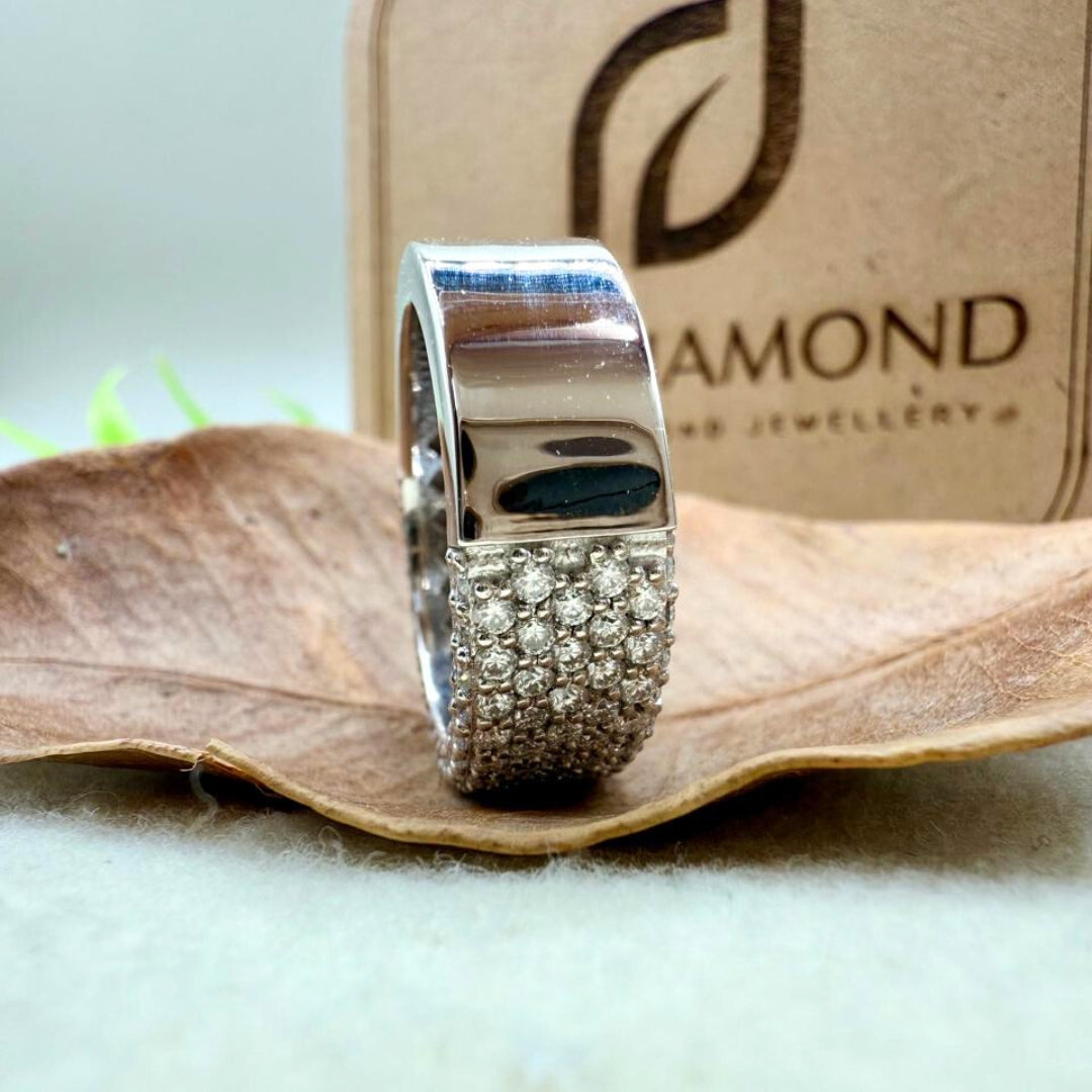 Moissanite Diamond 2.50 CT Round Cut Wedding Ring for Him