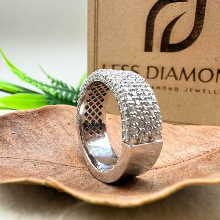 Moissanite Diamond 2.50 CT Round Cut Wedding Ring for Him