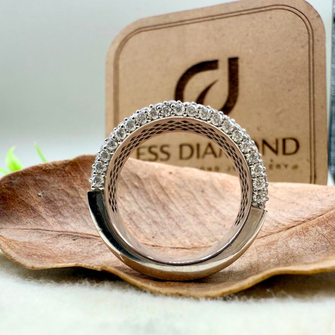 Moissanite Diamond 2.50 CT Round Cut Wedding Ring for Him
