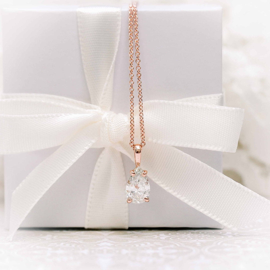 Moissanite 0.50 CT Pear Diamond Necklace