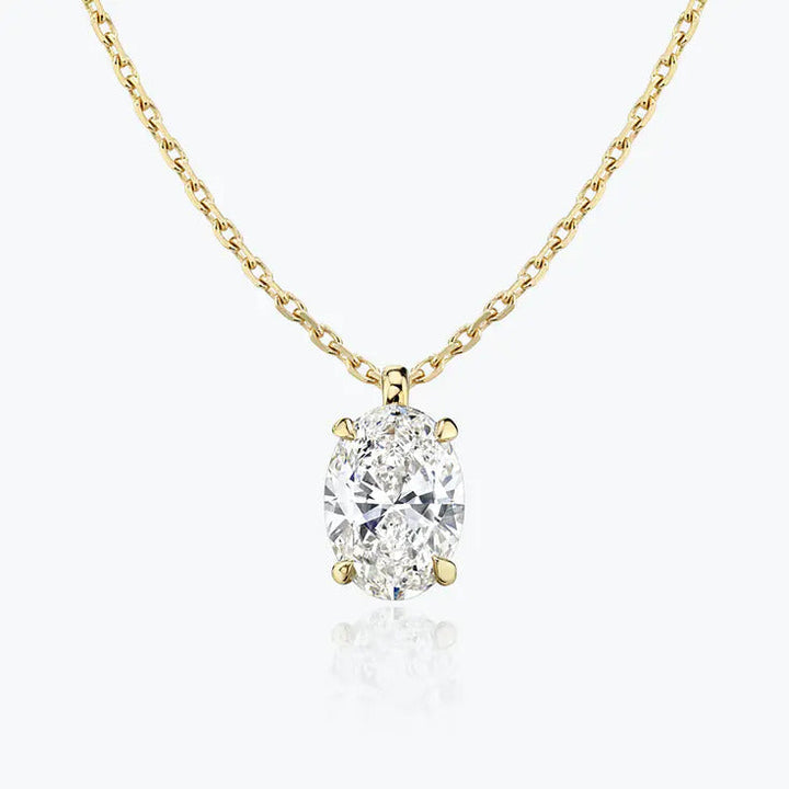 Moissanite 0.35 CT Oval Diamond Necklace
