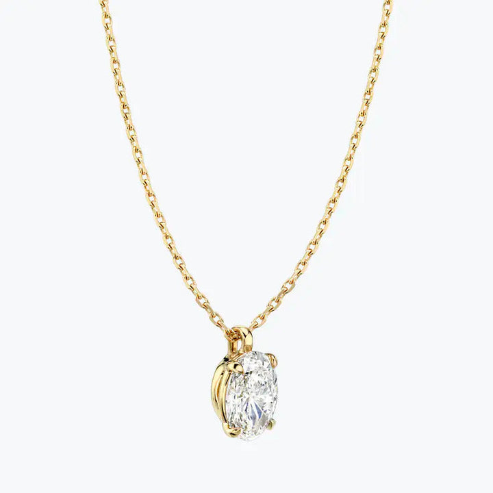 Moissanite 0.35 CT Oval Diamond Necklace