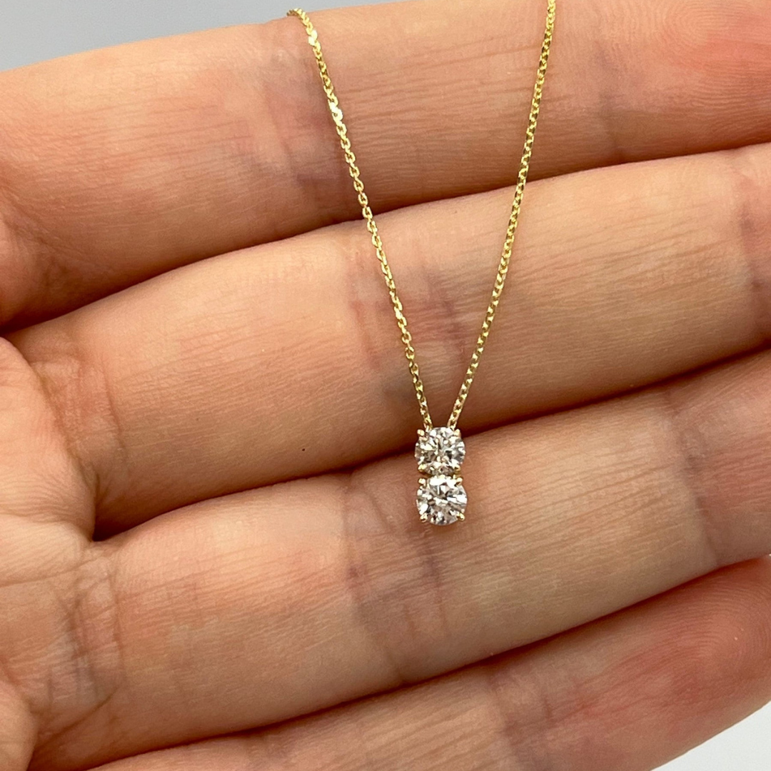 Moissanite 1.60 CT Round Diamond Necklace