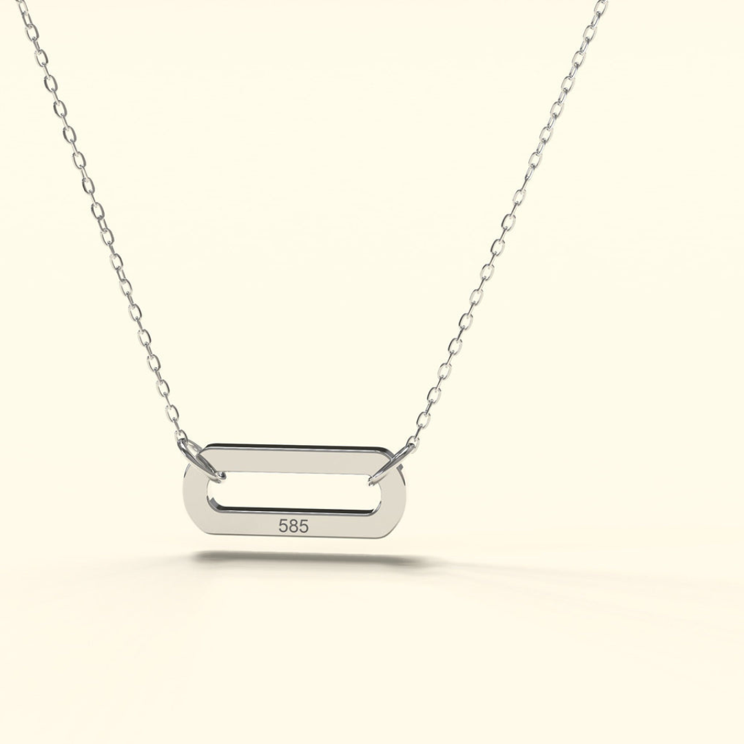 Moissanite 0.50 CT Round Diamond Brutalist Necklace