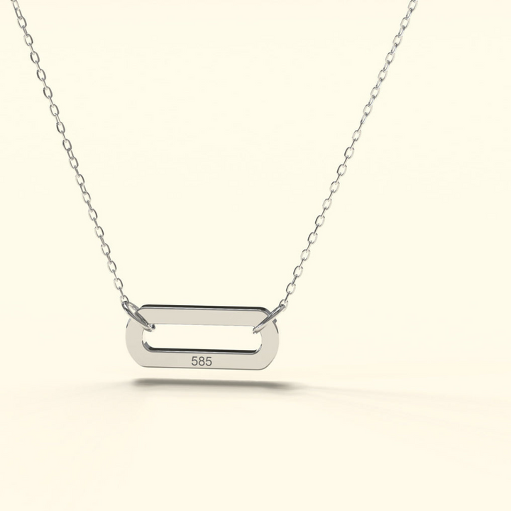Moissanite 0.50 CT Round Diamond Brutalist Necklace