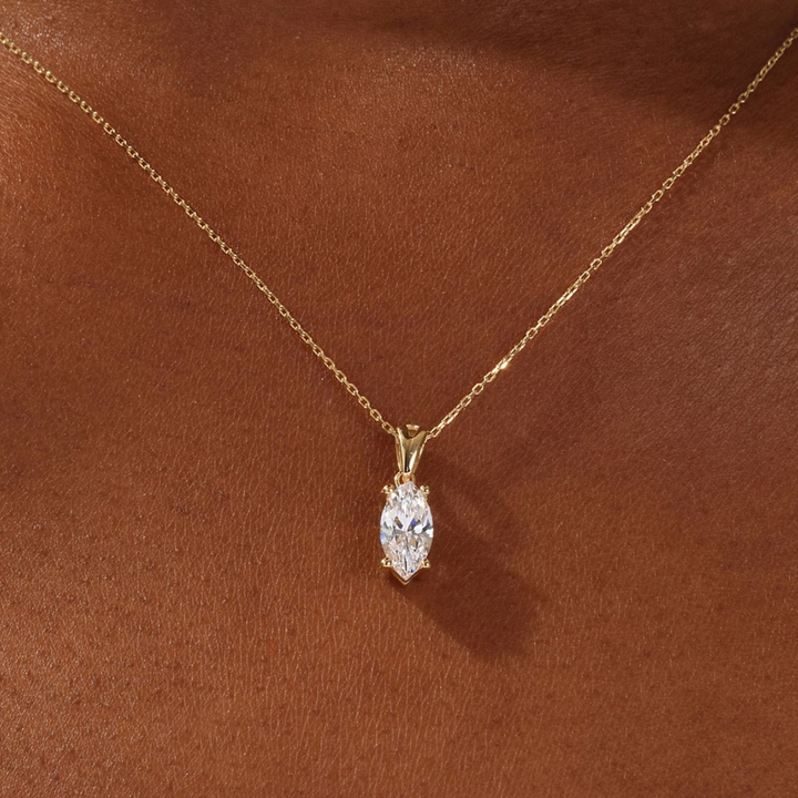 Moissanite 1.90 CT Marquise Diamond Necklace