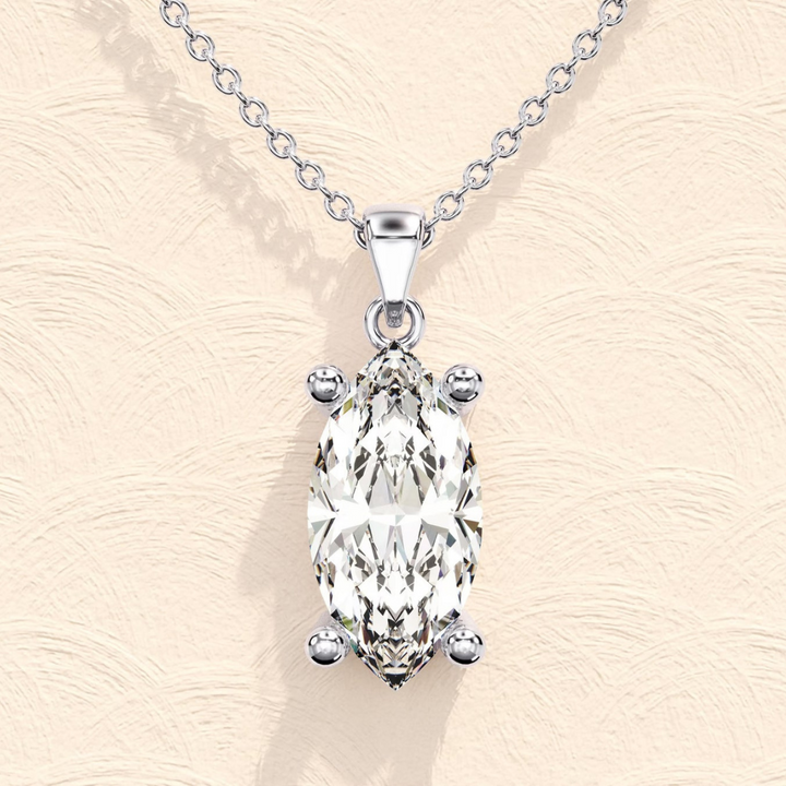 Moissanite 1.90 CT Marquise Diamond Necklace