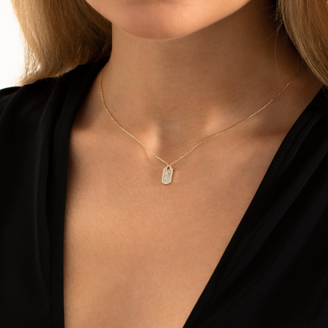 Moissanite 0.60 CT Round Diamond Art Deco Necklace