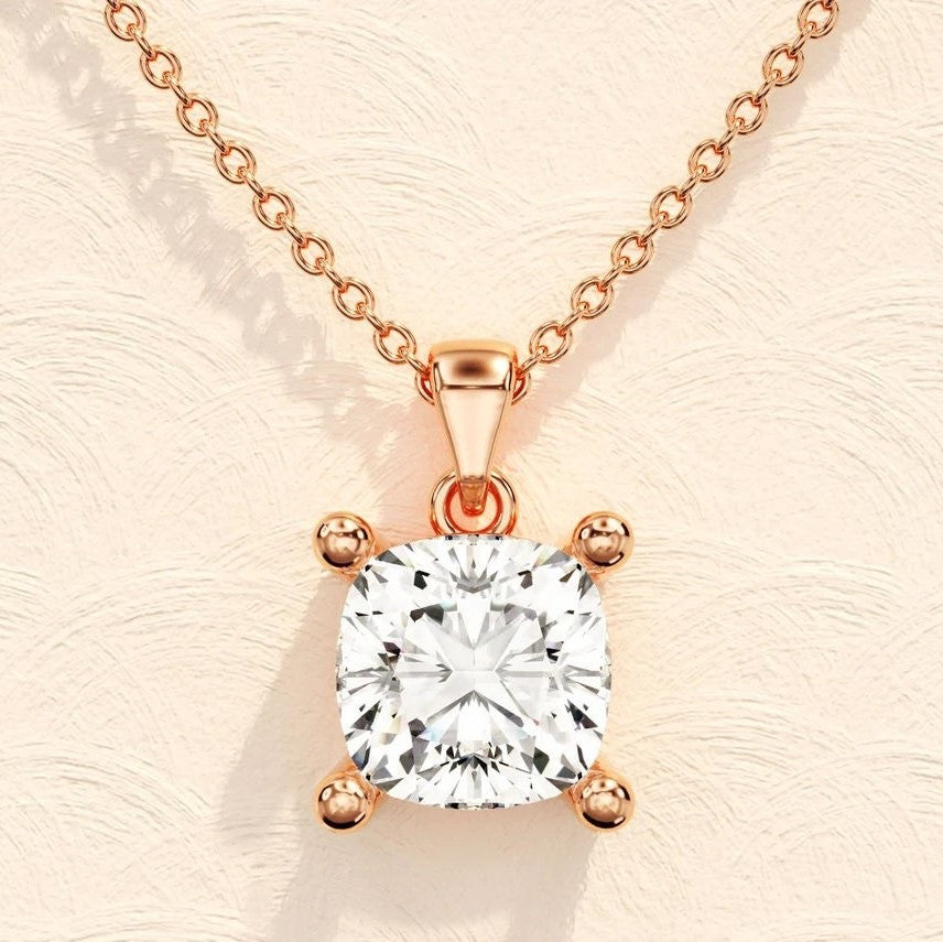 Moissanite 1.60 CT Cushion Diamond Necklace