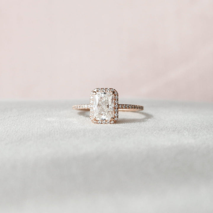 Moissanite 2.47 CT Radiant Cut Diamond Gothic Engagement Ring