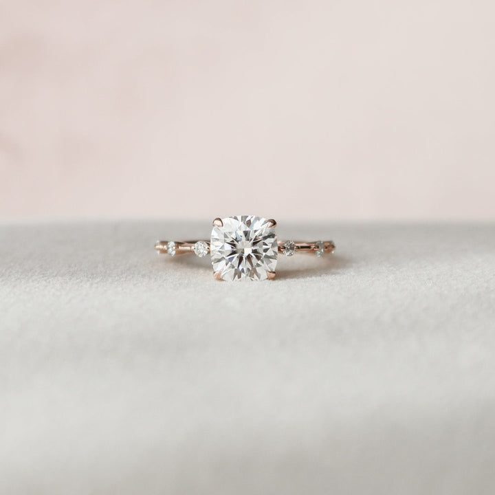 Moissanite 1.95 CT Cushion Cut Diamond Engagement Ring