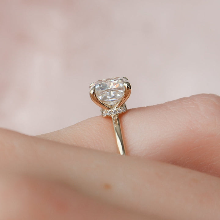 Moissanite 2.10 CT Cushion Cut Diamond Boho & Hippie Wedding Ring