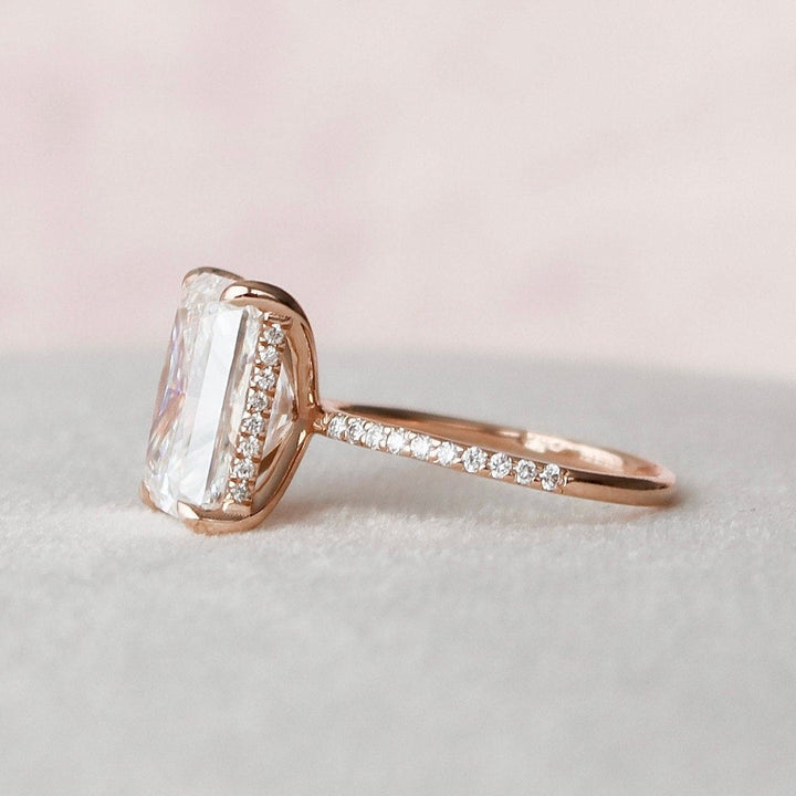 Moissanite 4.38 CT Radiant Cut Diamond Victorian Wedding Ring