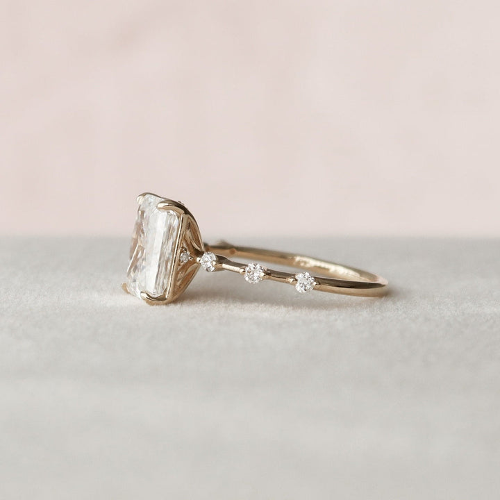 Moissanite 3.50 CT Radiant Diamond Mid-Century Anniversary Ring