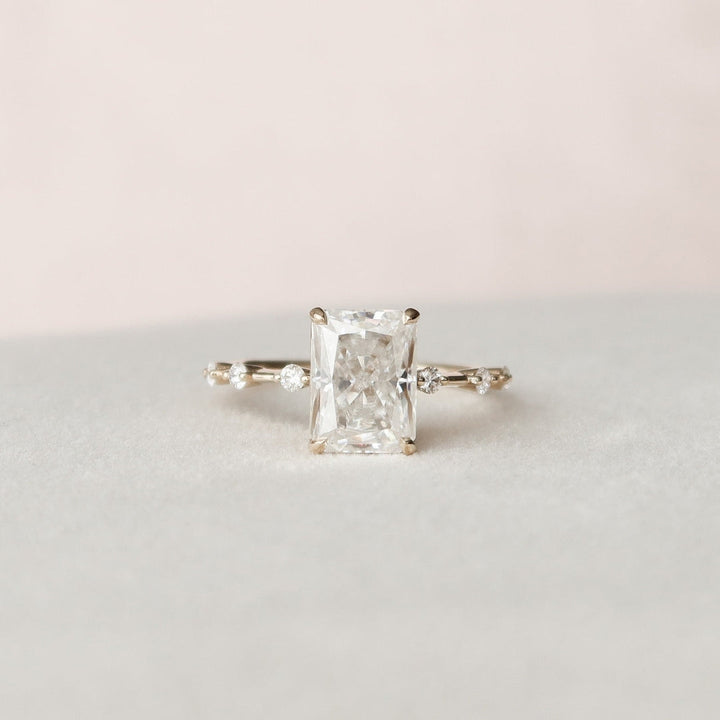 Moissanite 3.50 CT Radiant Diamond Mid-Century Anniversary Ring