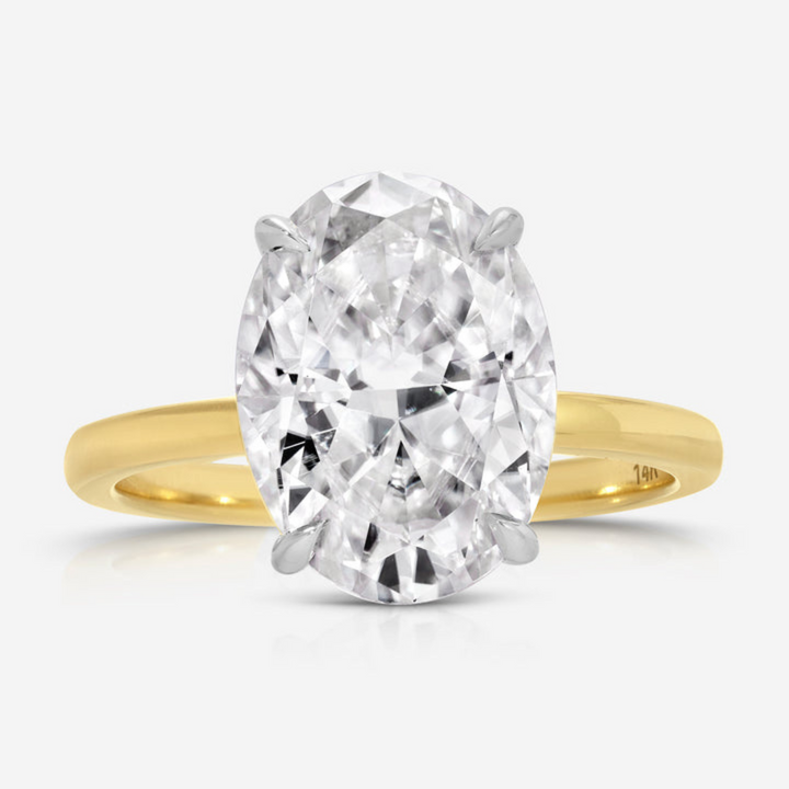 Moissanite 6.70 CT Oval Cut Diamond Art Deco Wedding Ring