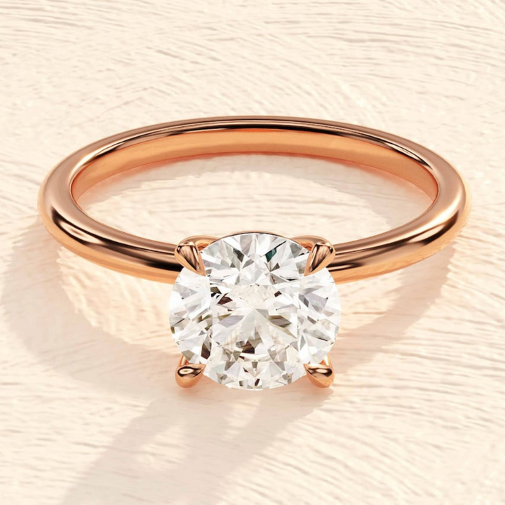 Moissanite 1.95 CT Round Cut Diamond Victorian Wedding Ring
