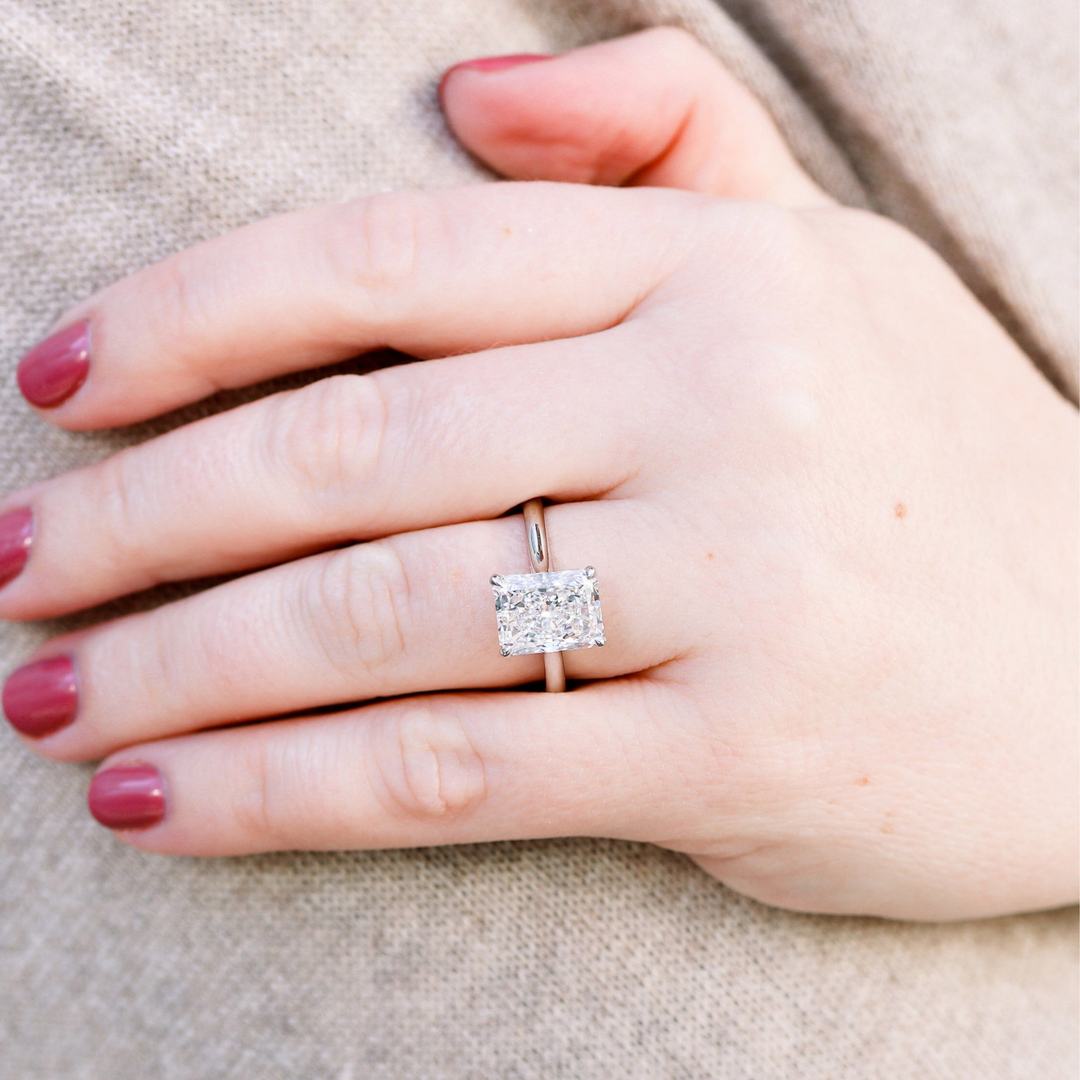 Moissanite 1.80 CT Radiant Cut Diamond Victorian Engagement Ring