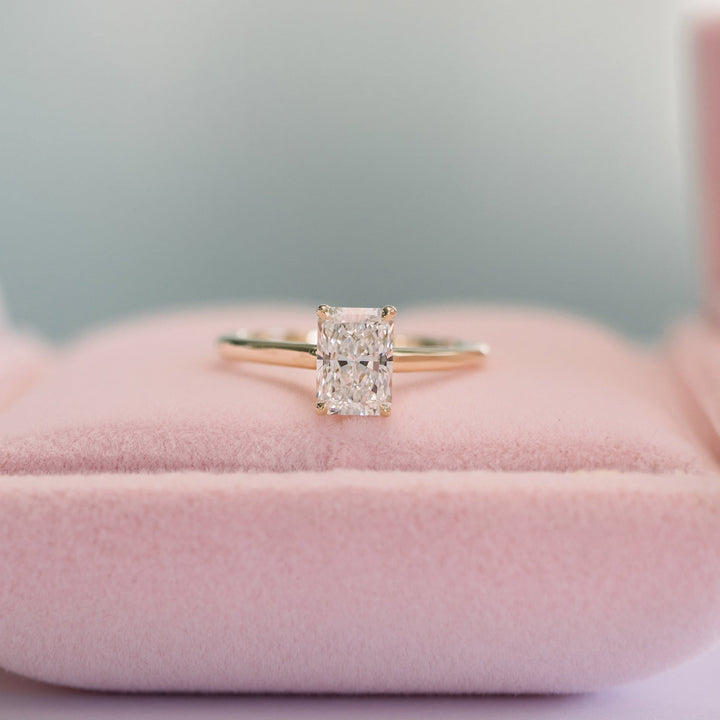 Moissanite 1.80 CT Radiant Cut Diamond Victorian Engagement Ring