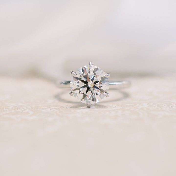 Moissanite 1.90 CT Round Cut Diamond Edwardian Engagement Ring