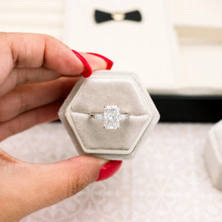 Moissanite 3.88 CT Radiant Cut Diamond Edwardian Handmade Ring