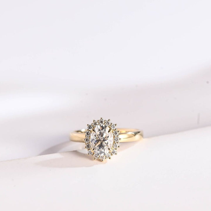 Moissanite 4.52 CT Oval Diamond Art Deco Wedding Ring