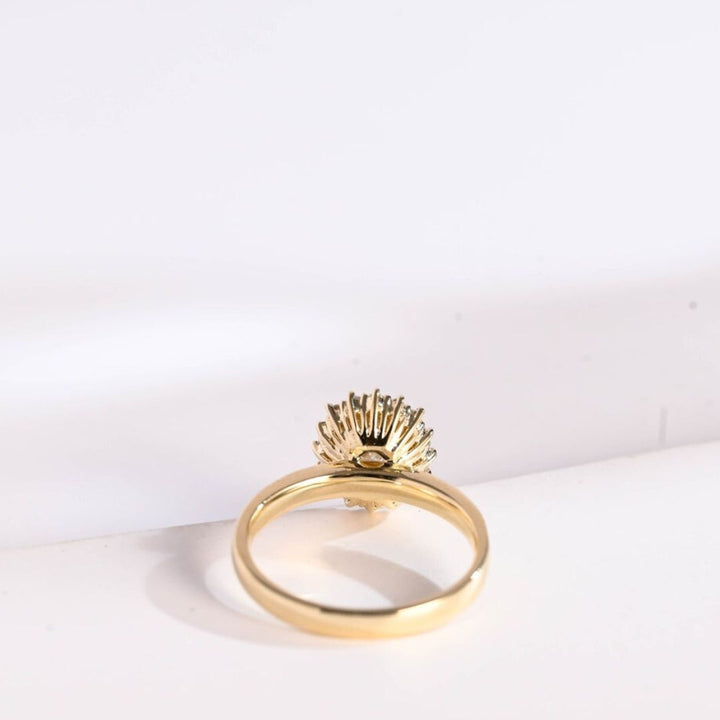 Moissanite 4.52 CT Oval Diamond Art Deco Wedding Ring