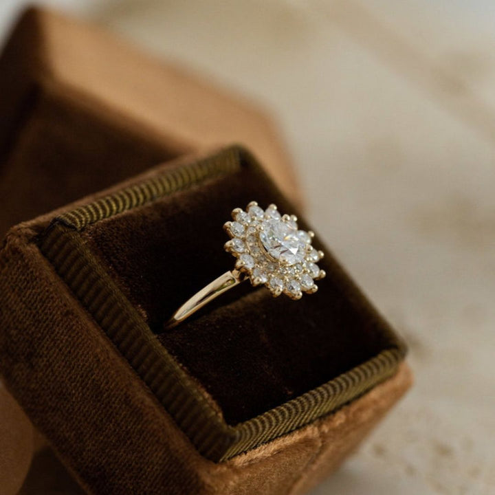 Moissanite 3.93 CT  Round  Diamond Art Deco Anniversary Ring