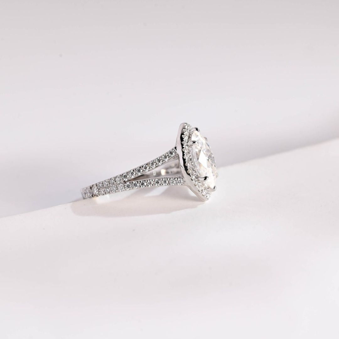 Moissanite 3.87 CT Marquise Cut Diamond Gothic Wedding Ring