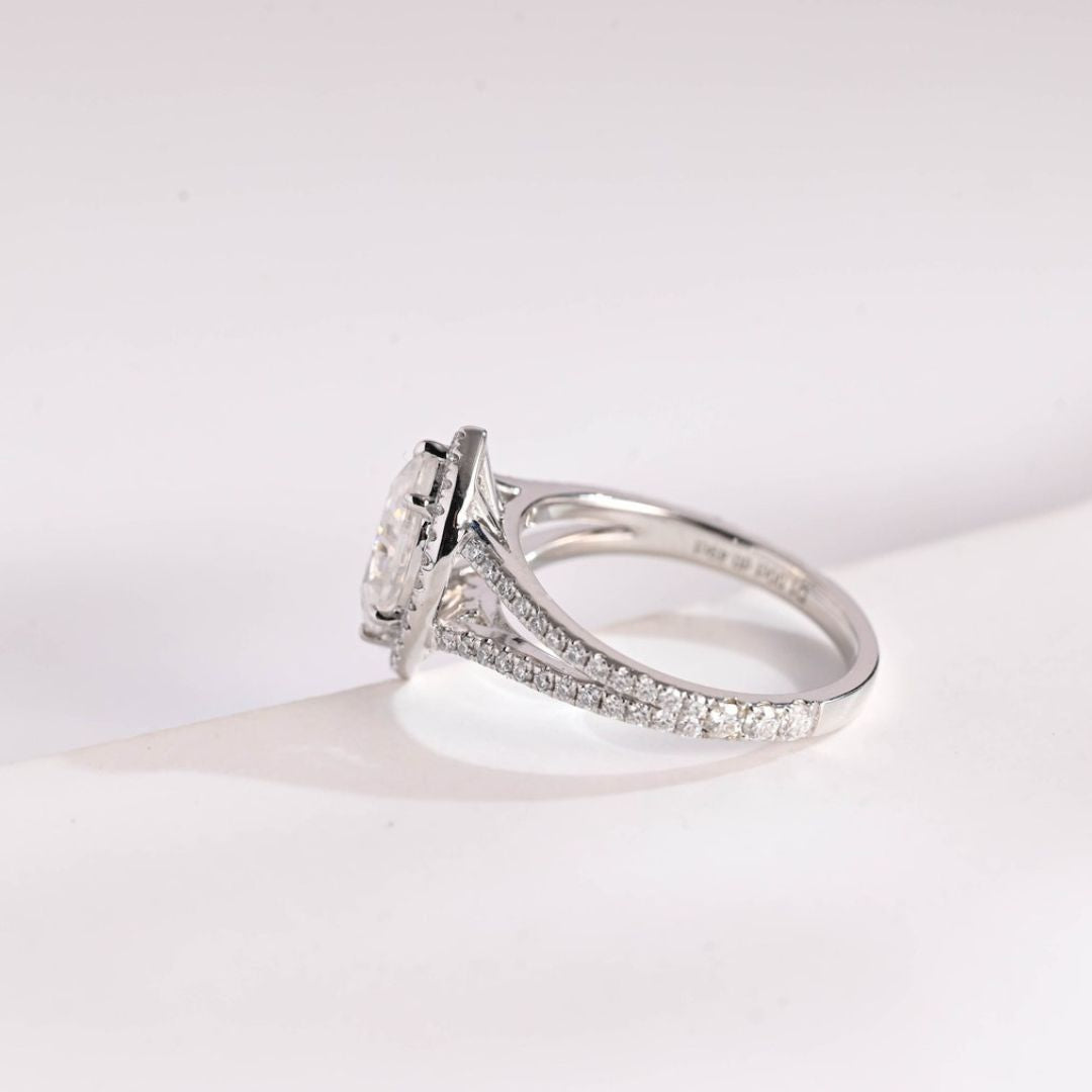 Moissanite 3.87 CT Marquise Cut Diamond Gothic Wedding Ring