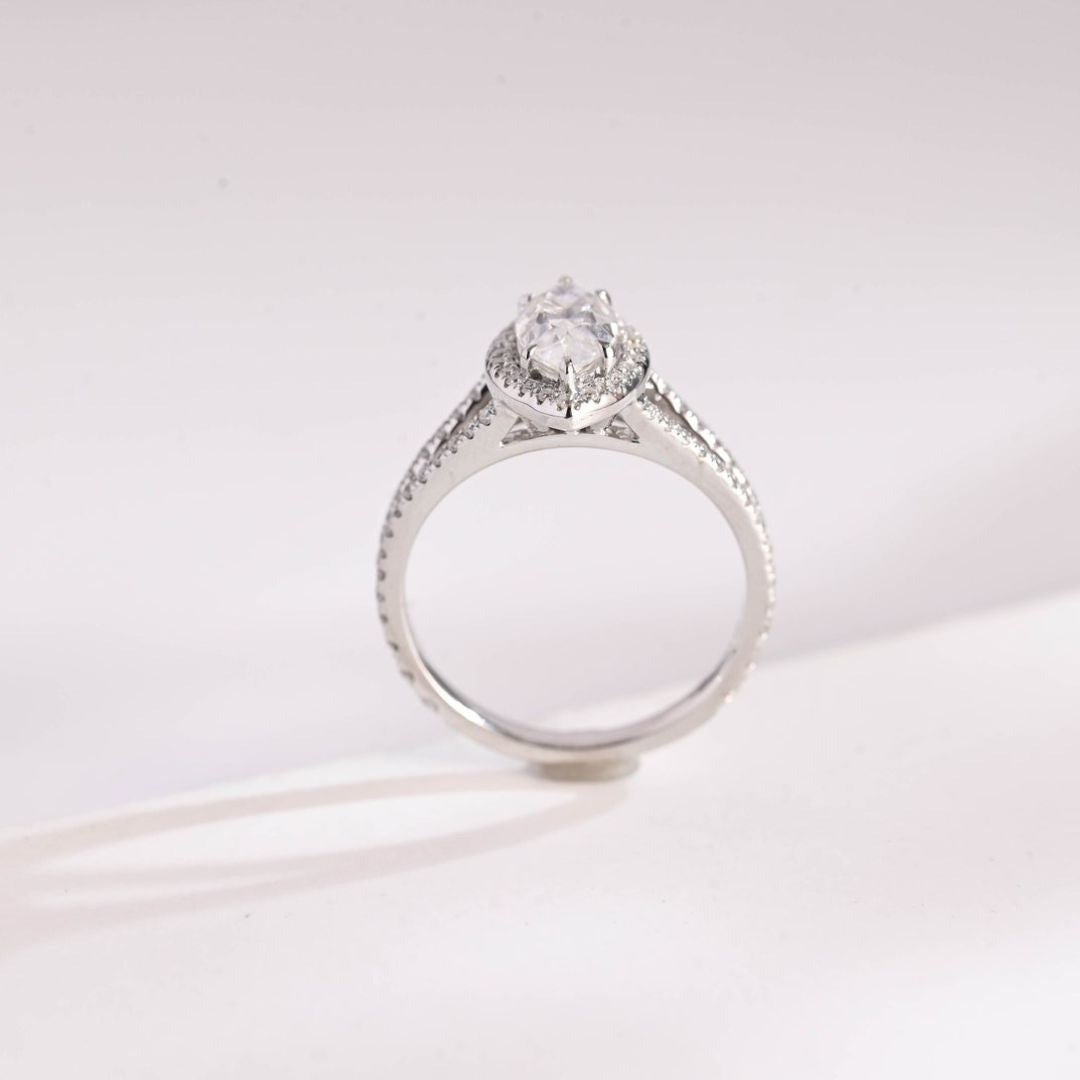 Moissanite 3.87 CT Marquise Cut Diamond Gothic Wedding Ring