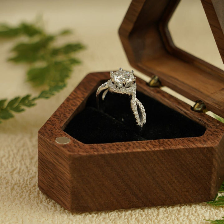 Moissanite 3.70 CT Round Cut Diamond Mid-Century Handmade Ring
