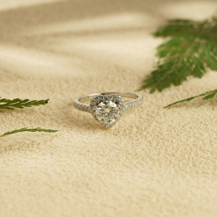 Moissanite 3.57 CT Round Cut Diamond Art Deco Engagement Ring