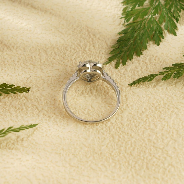Moissanite 3.57 CT Round Cut Diamond Art Deco Engagement Ring
