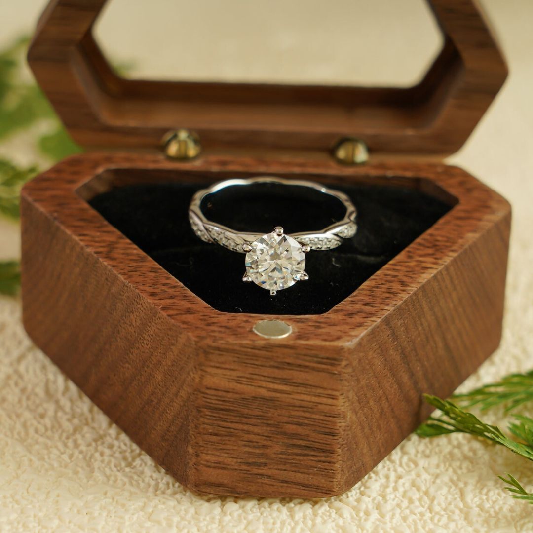 Moissanite 2.91 CT Round Cut Diamond Boho & Hippie Anniversary Ring