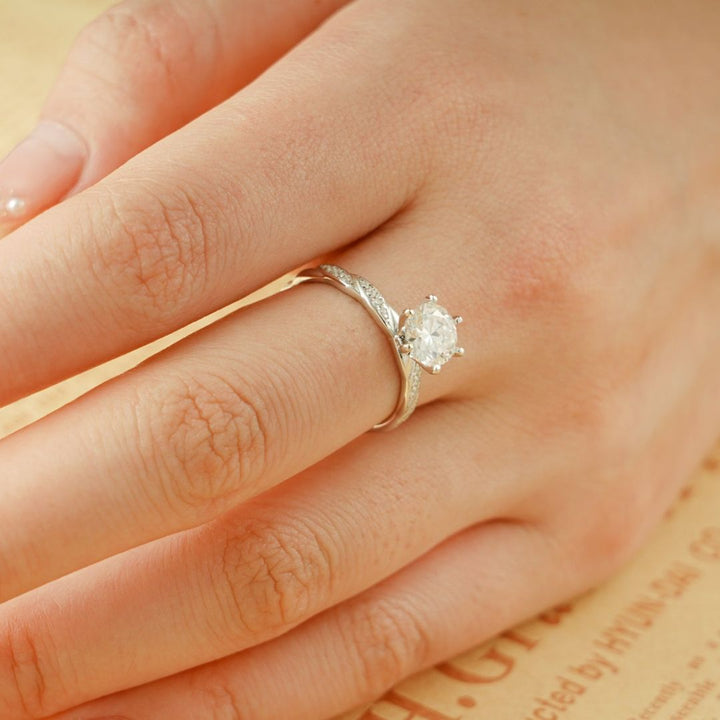 Moissanite 2.91 CT Round Cut Diamond Boho & Hippie Anniversary Ring