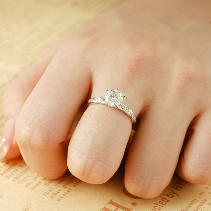 Moissanite 2.91 CT Round Cut Diamond Boho & Hippie Anniversary Ring