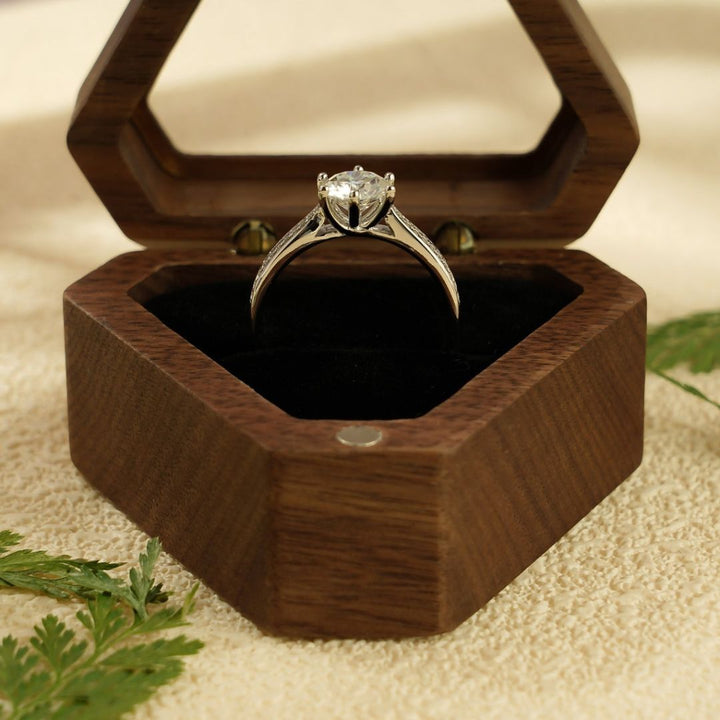 Moissanite 2.24 CT Round Cut Diamond Avant Garde Wedding Ring