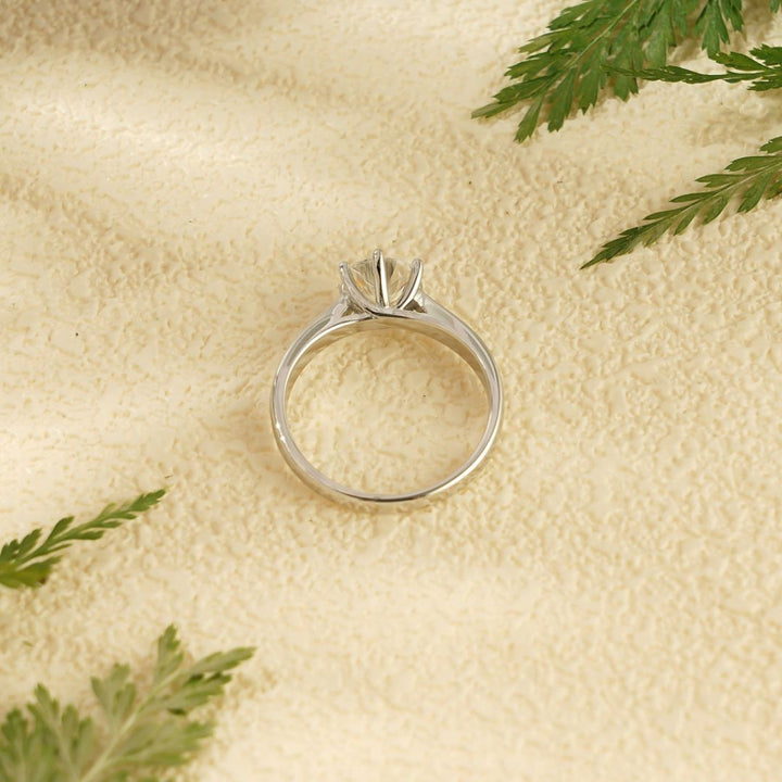 Moissanite 2.24 CT Round Cut Diamond Avant Garde Wedding Ring