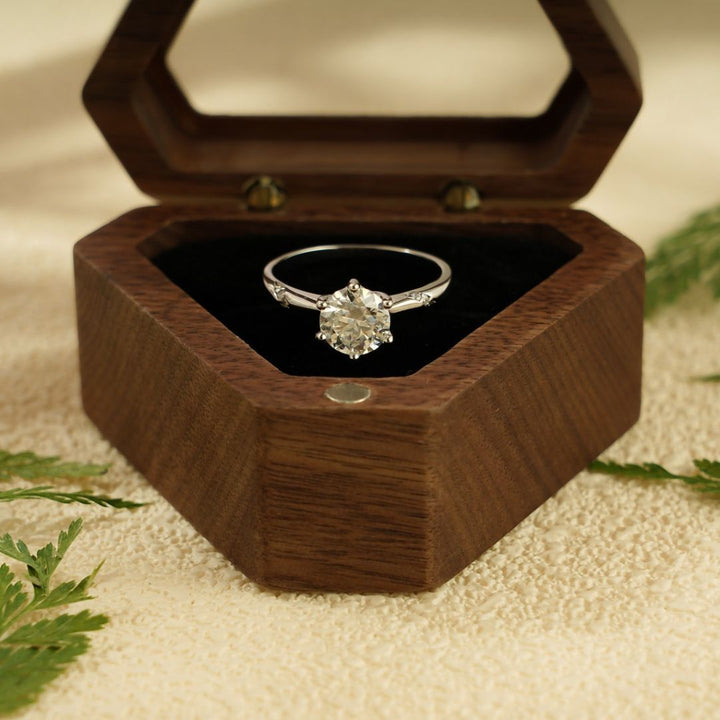 Moissanite 2.35 CT Round Cut Diamond  Minimalist Anniversary Ring