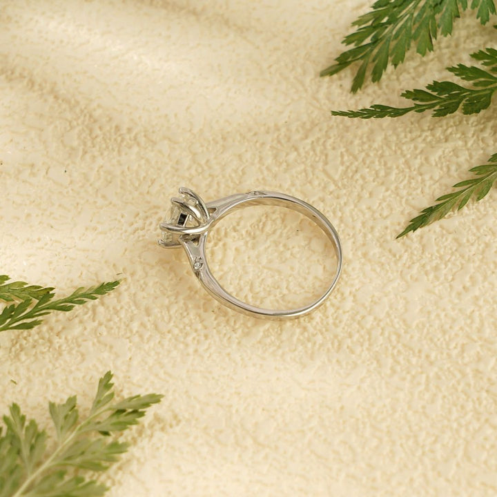Moissanite 2.35 CT Round Cut Diamond  Minimalist Anniversary Ring