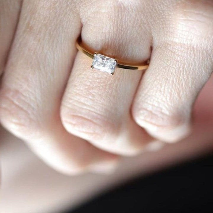 Moissanite 1.80 CT Radiant Cut Diamond Gothic Wedding Ring
