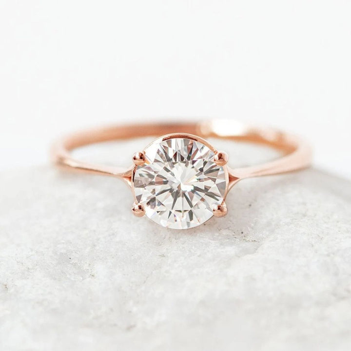 Moissanite 2.55 CT Round Cut Diamond  Gothic Handmade Ring
