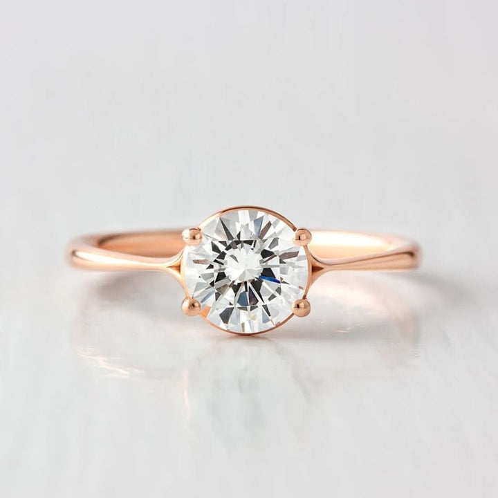 Moissanite 2.55 CT Round Cut Diamond  Gothic Handmade Ring