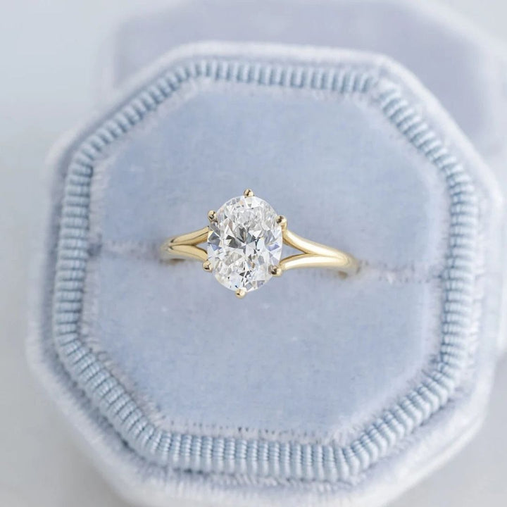 Moissanite 2.60 CT Oval Cut Diamond  Edwardian Wedding Ring