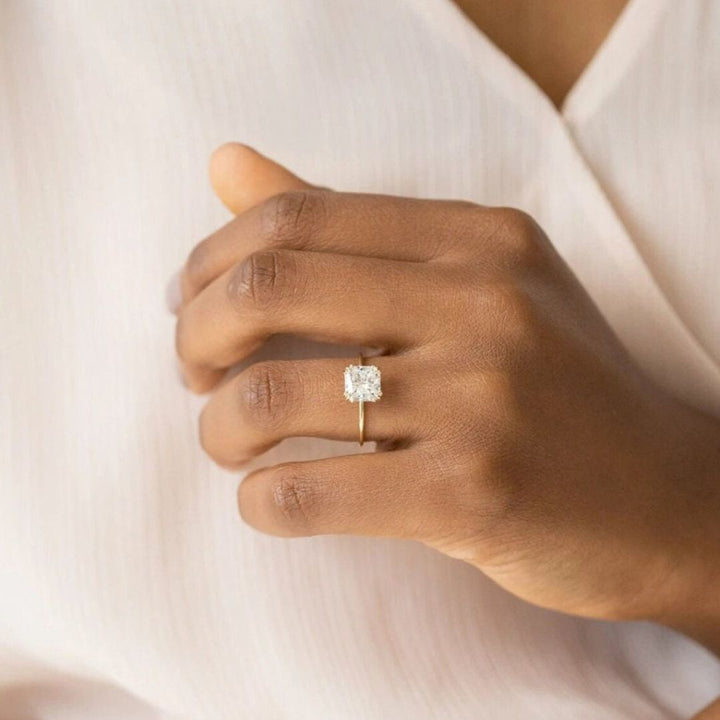 Moissanite 2.65 CT Cushion Cut Diamond  Edwardian Wedding Ring