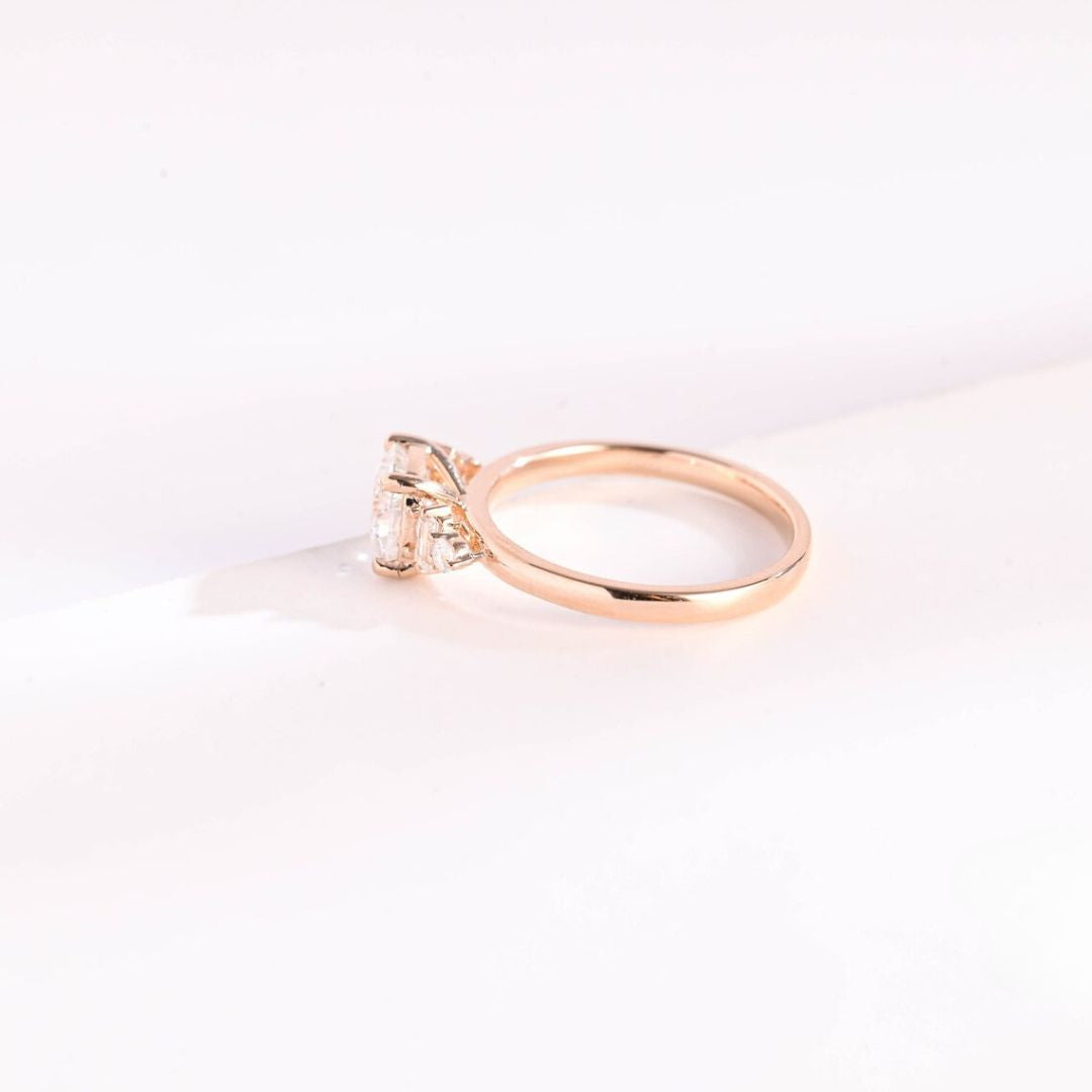 Moissanite 3.90 CT Cushion Cut Diamond  Brutalist Anniversary Ring