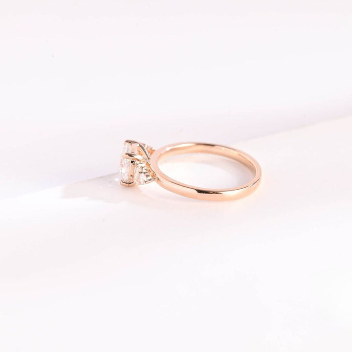 Moissanite 3.90 CT Cushion Cut Diamond  Brutalist Anniversary Ring