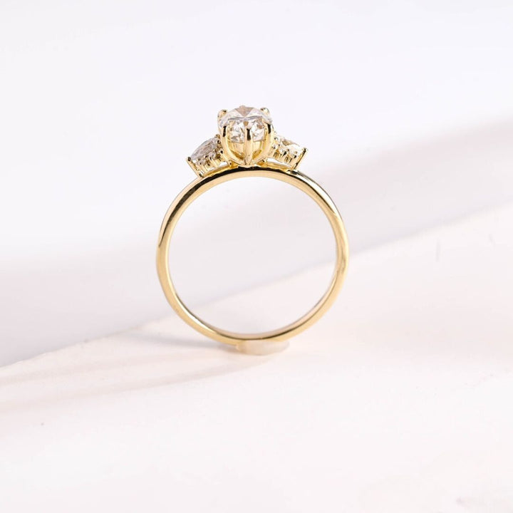 Moissanite 3.98 CT Oval Cut Diamond Victorian Wedding Ring