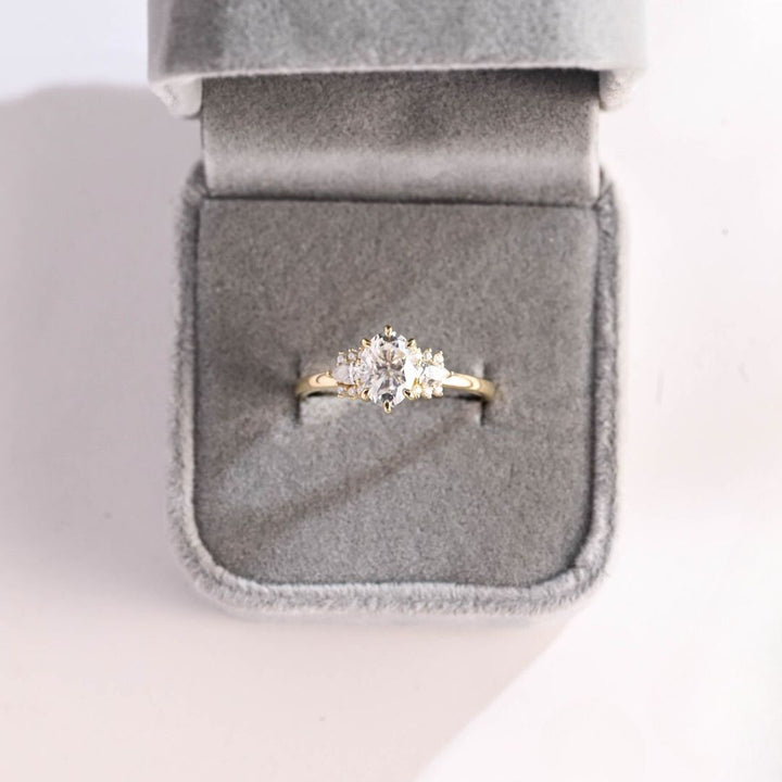 Moissanite 3.98 CT Oval Cut Diamond Victorian Wedding Ring